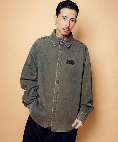 Subciety(サブサエティ)の「Washed duck shirt(シャツ/ブラウス・メンズ・グレー/ホワイト/ブラック・SMALL/MEDIUM/LARGE/X-LARGE)」の15枚目の写真