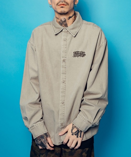 Subciety(サブサエティ)の「Washed duck shirt(シャツ/ブラウス・メンズ・グレー/ホワイト/ブラック・SMALL/MEDIUM/LARGE/X-LARGE)」の7枚目の写真