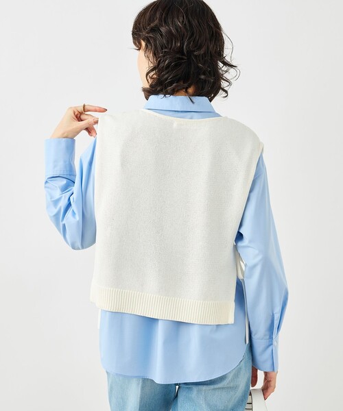 NOLLEY’S(ノーリーズ)の「《手洗い可能》ビジュー付ベスト(ベスト・レディース・ブラック/オフホワイト・38)」の9枚目の写真