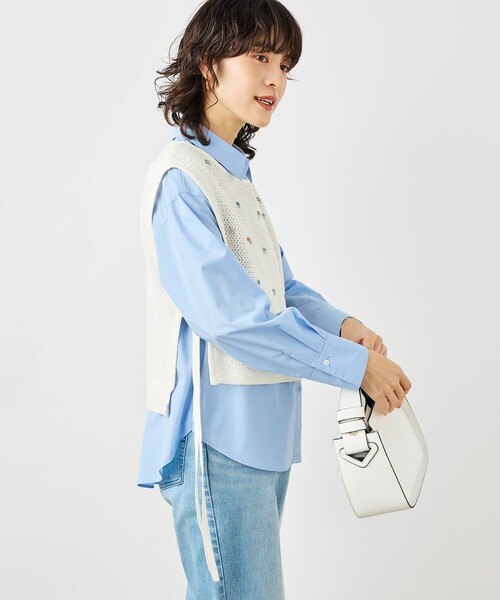 NOLLEY’S(ノーリーズ)の「《手洗い可能》ビジュー付ベスト(ベスト・レディース・ブラック/オフホワイト・38)」の11枚目の写真