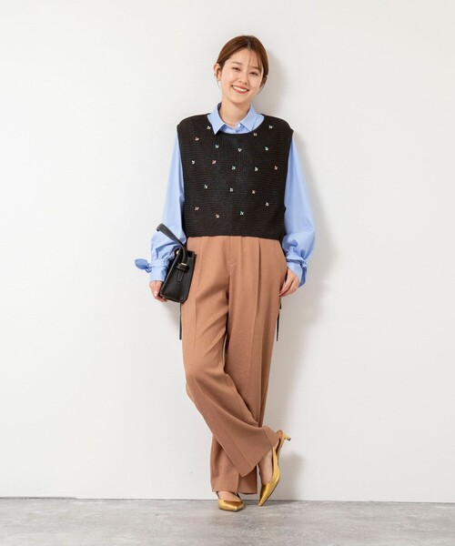 NOLLEY’S(ノーリーズ)の「《手洗い可能》ビジュー付ベスト(ベスト・レディース・ブラック/オフホワイト・38)」の12枚目の写真