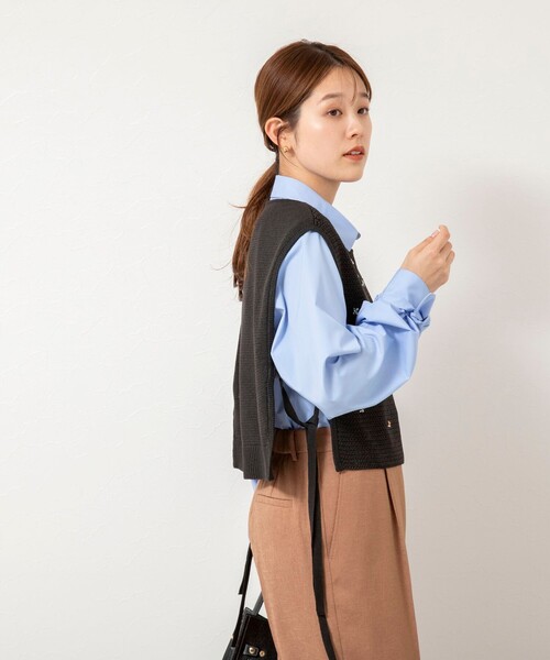 NOLLEY’S(ノーリーズ)の「《手洗い可能》ビジュー付ベスト(ベスト・レディース・ブラック/オフホワイト・38)」の20枚目の写真