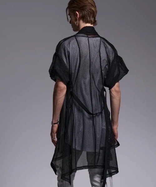 kiryuyrik(キリュウキリュウ)の「Kiryuyrik/キリュウキリュウ/Mesh KIMONO Sleeve Cardigan(カーディガン/ボレロ・メンズ・ブラック・SMALL/MEDIUM/LARGE)」の7枚目の写真