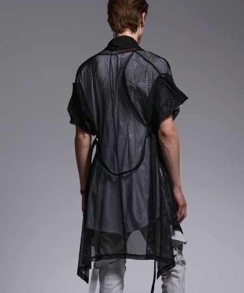 kiryuyrik(キリュウキリュウ)の「Kiryuyrik/キリュウキリュウ/Mesh KIMONO Sleeve Cardigan(カーディガン/ボレロ・メンズ・ブラック・SMALL/MEDIUM/LARGE)」の6枚目の写真
