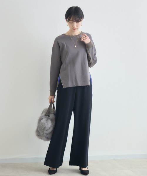 Paradise Picnic(パラダイスピクニック)の「ケーブルドッキングプルオーバー(ニット/セーター・レディース・モカ/ホワイト/チャコールグレー・FREE)」の5枚目の写真