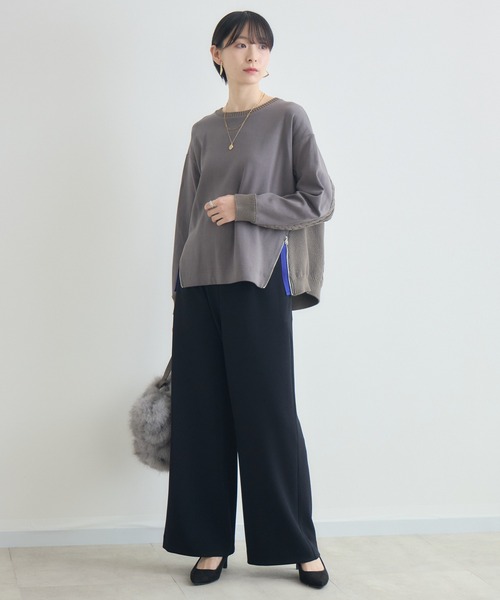 Paradise Picnic(パラダイスピクニック)の「ケーブルドッキングプルオーバー(ニット/セーター・レディース・モカ/ホワイト/チャコールグレー・FREE)」の6枚目の写真