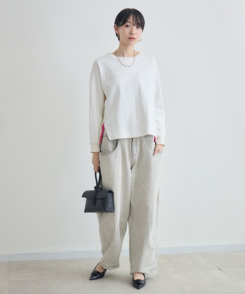 Paradise Picnic(パラダイスピクニック)の「ケーブルドッキングプルオーバー(ニット/セーター・レディース・モカ/ホワイト/チャコールグレー・FREE)」の13枚目の写真