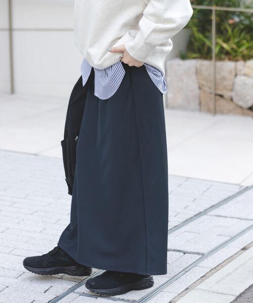 FORK&SPOON（フォークアンドスプーン）の「FORK&SPOON　ヴィンテージツイルスカート（スカート・レディース・ネイビー/ベージュ・2/1）」の2枚目の写真