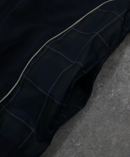 NYLAUS（ナイラス）の「【NYS】2026新作 オーバーサイズ 総柄切替 ゲームシャツテイスト ナイロンジャケット トラックジャケット ブルゾン ヒョウ柄 カモフラ柄 チェック柄（ブルゾン・メンズ・ネイビー/グレー/ブラック・L/M/S）」の11枚目の写真