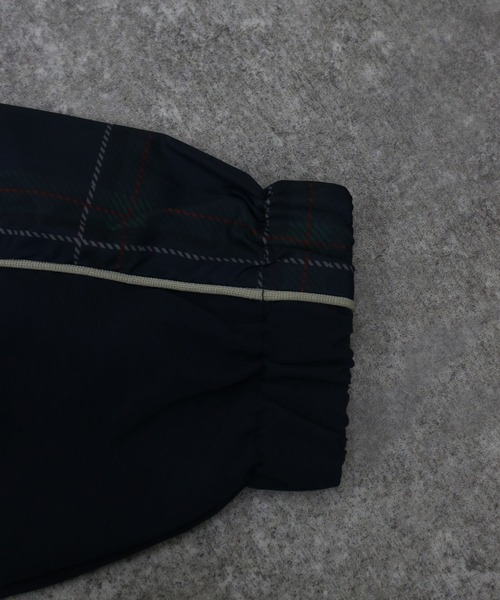 NYLAUS（ナイラス）の「【NYS】2026新作 オーバーサイズ 総柄切替 ゲームシャツテイスト ナイロンジャケット トラックジャケット ブルゾン ヒョウ柄 カモフラ柄 チェック柄（ブルゾン・メンズ・ネイビー/グレー/ブラック・L/M/S）」の12枚目の写真