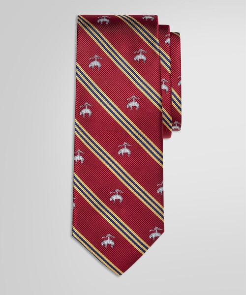 BROOKS BROTHERS(ブルックスブラザーズ)の「ミニBB#1ストライプ GFジャカード レップタイ(ネクタイ・メンズ・ネイビー/バーガンディー・ONE SIZE)」の2枚目の写真