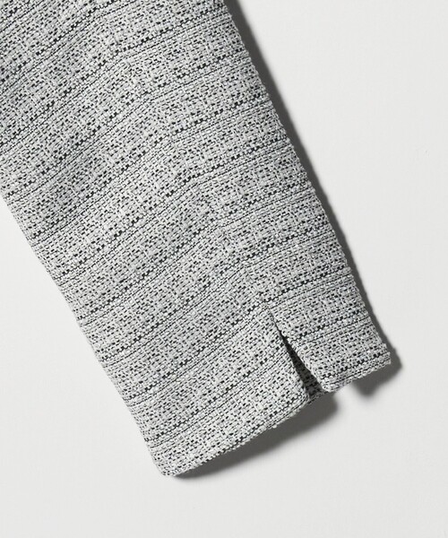 A DAY IN THE LIFE UNITED ARROWS（アデイインザライフユナイテッドアローズ）の「ツイードライク フリンジジャケット ＜A DAY IN THE LIFE＞（ノーカラージャケット・レディース・ライトグレー/ネイビー・40/38/36）」の15枚目の写真