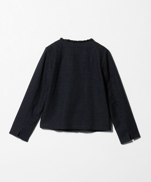 A DAY IN THE LIFE UNITED ARROWS（アデイインザライフユナイテッドアローズ）の「ツイードライク フリンジジャケット ＜A DAY IN THE LIFE＞（ノーカラージャケット・レディース・ライトグレー/ネイビー・40/38/36）」の21枚目の写真