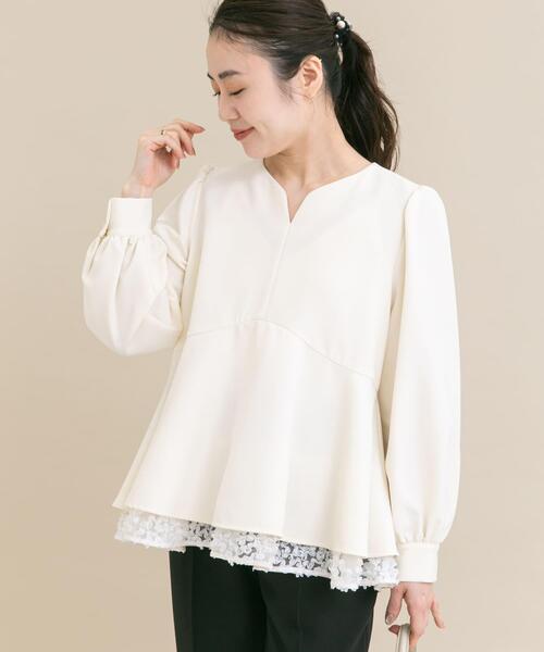 WEB限定』レイヤードペプラムブラウス（シャツ/ブラウス）｜URBAN