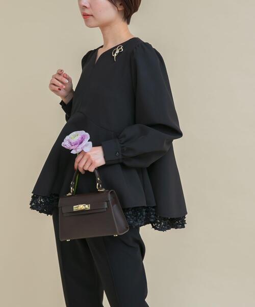 URBAN RESEARCH ROSSO WOMEN（アーバンリサーチ　ロッソ）の「『WEB限定』レイヤードペプラムブラウス（シャツ/ブラウス・レディース・ブラック系その他/ホワイト系その他・FREE）」の13枚目の写真