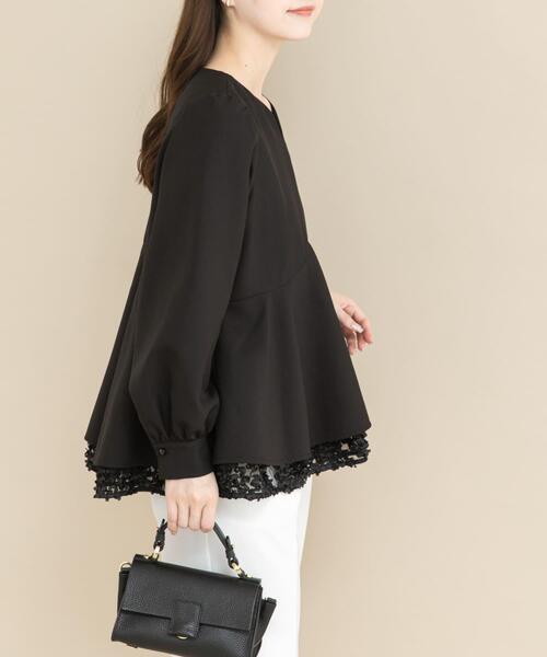 URBAN RESEARCH ROSSO WOMEN（アーバンリサーチ　ロッソ）の「『WEB限定』レイヤードペプラムブラウス（シャツ/ブラウス・レディース・ブラック系その他/ホワイト系その他・FREE）」の15枚目の写真