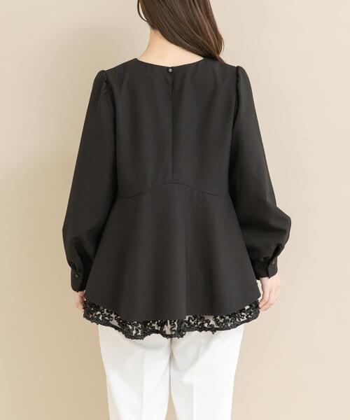 URBAN RESEARCH ROSSO WOMEN（アーバンリサーチ　ロッソ）の「『WEB限定』レイヤードペプラムブラウス（シャツ/ブラウス・レディース・ブラック系その他/ホワイト系その他・FREE）」の21枚目の写真