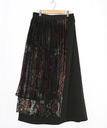 iS ScoLar | 553291：チュールスカート×花柄×プリーツスカート(スカート)