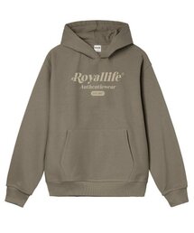ROYALLIFE（ロイヤルライフ）の「RLPH1007ニューアセンティックロゴ起毛フードティー - トープ（パーカー）」