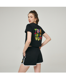 サマー lettering クロップ Tシャツ F リア