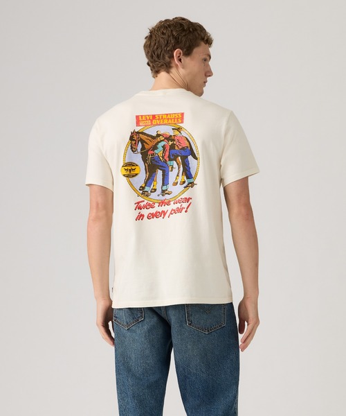 Levi's(リーバイス)の「Levi's/リーバイス ショートスリーブ リラックス Tシャツ(Tシャツ/カットソー・メンズ・ホワイト・XL/L/M/S)」の2枚目の写真