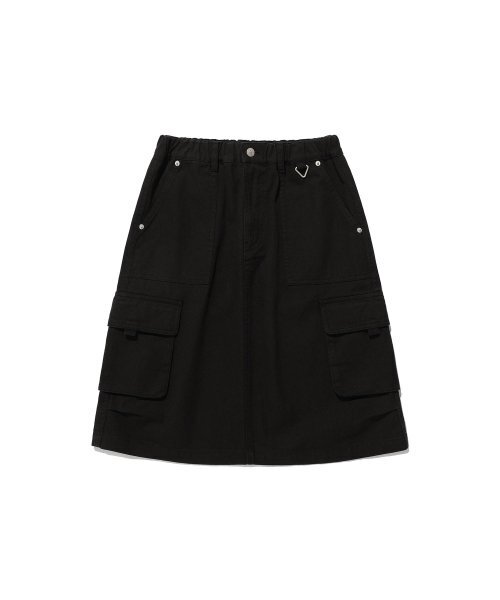 ISTKUNST(イストクンスト)の「CARGO MIDI SKIRT_BLACK(IK2ESFPA90A)(スカート・レディース・ブラック・S/M)」の1枚目の写真