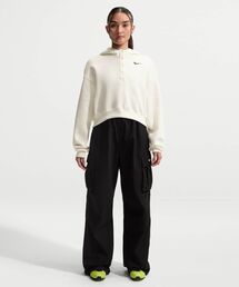 ナイキ フェニックス フリース ウィメンズ オーバーサイズド クロップド パーカー / Nike Phoenix Fleece Women's Oversized Cropped Hoodie IF0259-133 Sail