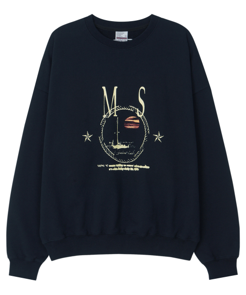 MIDSUN(ミッドサン)の「MS Yacht Sweat Shirt-Navy(スウェット・レディース・ネイビー・M/L)」の1枚目の写真