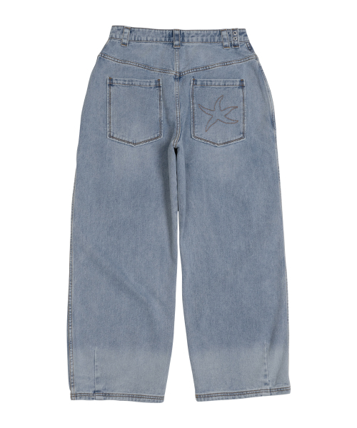 THECOLDESTMOMENT(ザコールデストモーメント)の「TCM starfish denim pants (blue)(デニムパンツ・レディース・その他・S/M/L)」の2枚目の写真