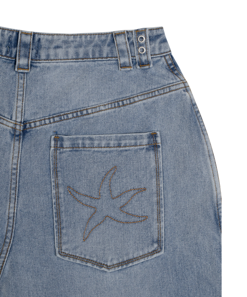 THECOLDESTMOMENT(ザコールデストモーメント)の「TCM starfish denim pants (blue)(デニムパンツ・レディース・その他・S/M/L)」の4枚目の写真