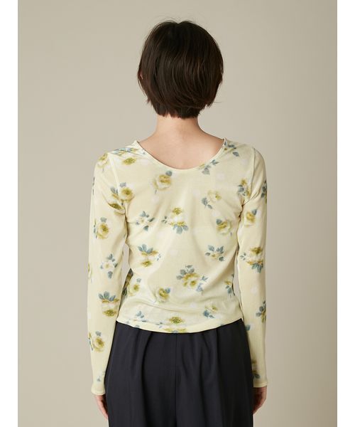 FURFUR(ファーファー)の「ぼかしフラワープリントシアープルオーバー(Tシャツ/カットソー・レディース・アイボリー/イエロー/ネイビー・F)」の18枚目の写真