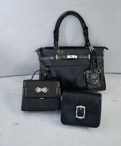 HARE(ハレ)の「ジャガードキリカエベルトバッグ(HARE)(ハンドバッグ・レディース・ブラック・FREE)」の2枚目の写真