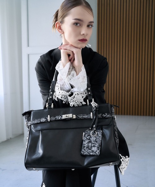 HARE(ハレ)の「ジャガードキリカエベルトバッグ(HARE)(ハンドバッグ・レディース・ブラック・FREE)」の7枚目の写真