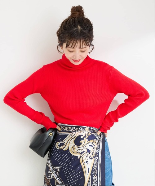 B.C STOCK（ベーセーストック）の「《追加3》ウォッシャブル / タートルリブニット2（ニット/セーター・レディース・レッド/イエロー/ブルー・FREE）」の15枚目の写真