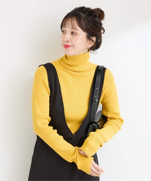 B.C STOCK（ベーセーストック）の「《追加3》ウォッシャブル / タートルリブニット2（ニット/セーター・レディース・レッド/イエロー/ブルー・FREE）」の22枚目の写真