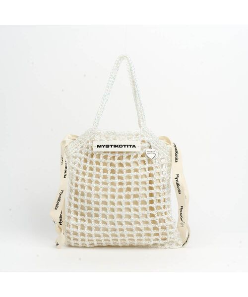 MYSTIKOTITA(ミスティコ ティタ)の「ミニフラットメタルネットバッグ - 2カラー(トートバッグ・レディース・レインボー/シャンパン・FREE)」の1枚目の写真