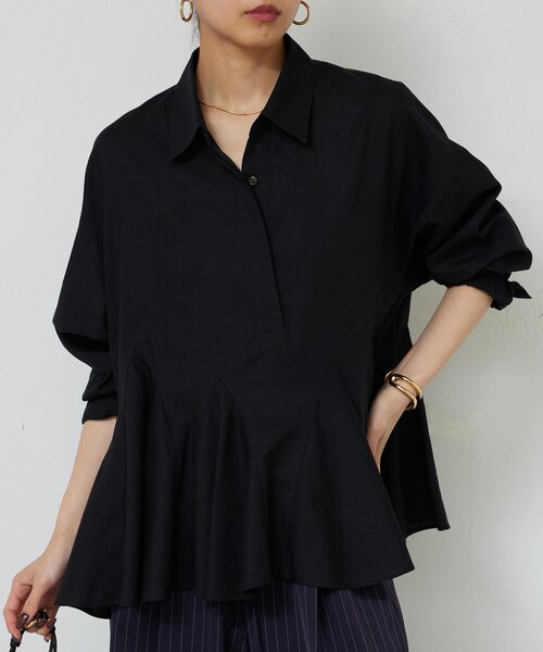 GALLARDAGALANTE(ガリャルダガランテ)の「フレアブラウス(シャツ/ブラウス・レディース・サックスブルー/ブラック/ベージュ/レッド・FREE)」の11枚目の写真