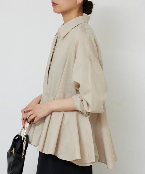 GALLARDAGALANTE(ガリャルダガランテ)の「フレアブラウス(シャツ/ブラウス・レディース・サックスブルー/ブラック/ベージュ/レッド・FREE)」の10枚目の写真