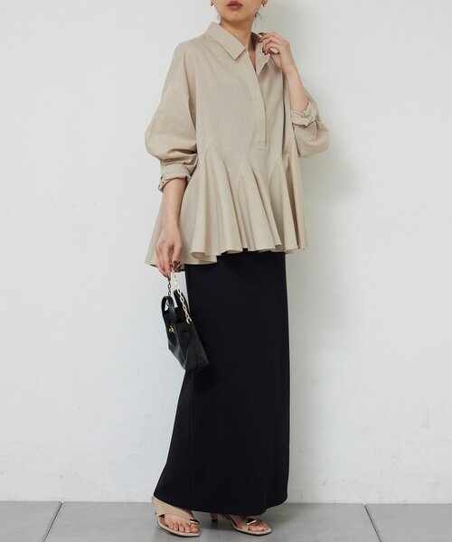 ガリャルダガランテ　バックフレアカットソー　ブラック ガリャルダガランテ バックフレアカットソー ブラック COLLAGE