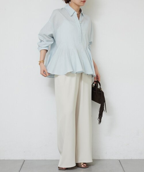 GALLARDAGALANTE(ガリャルダガランテ)の「フレアブラウス(シャツ/ブラウス・レディース・サックスブルー/ブラック/ベージュ/レッド・FREE)」の14枚目の写真