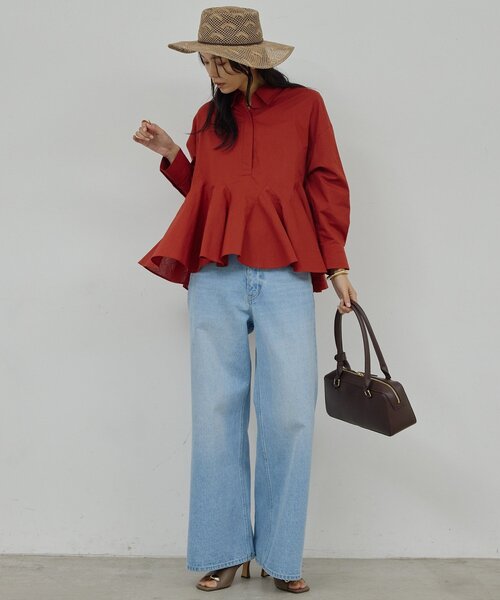 GALLARDAGALANTE(ガリャルダガランテ)の「フレアブラウス(シャツ/ブラウス・レディース・サックスブルー/ブラック/ベージュ/レッド・FREE)」の8枚目の写真