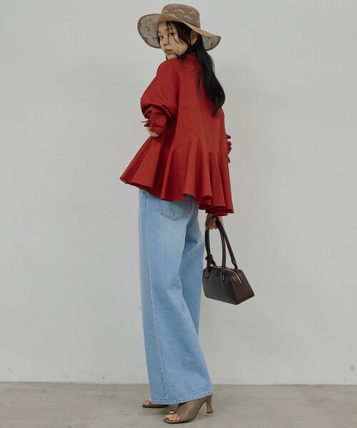 GALLARDAGALANTE(ガリャルダガランテ)の「フレアブラウス(シャツ/ブラウス・レディース・サックスブルー/ブラック/ベージュ/レッド・FREE)」の13枚目の写真