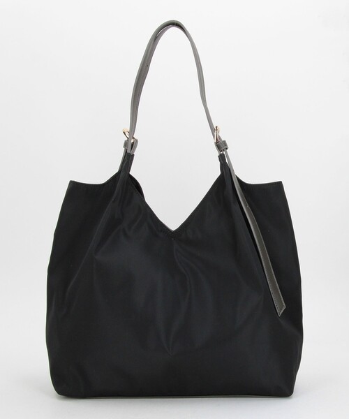 MICO COULIER（ミコクリエ）の「バックルハンドルトートバッグ（ショルダーバッグ・レディース・グレイッシュベージュ/ブラック・FREE）」の2枚目の写真