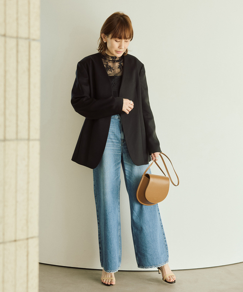 VERMEIL par iena（ヴェルメイユパーイエナ）の「Soft Lace トップス（シャツ/ブラウス・レディース・ブラック/ホワイト・FREE）」の11枚目の写真