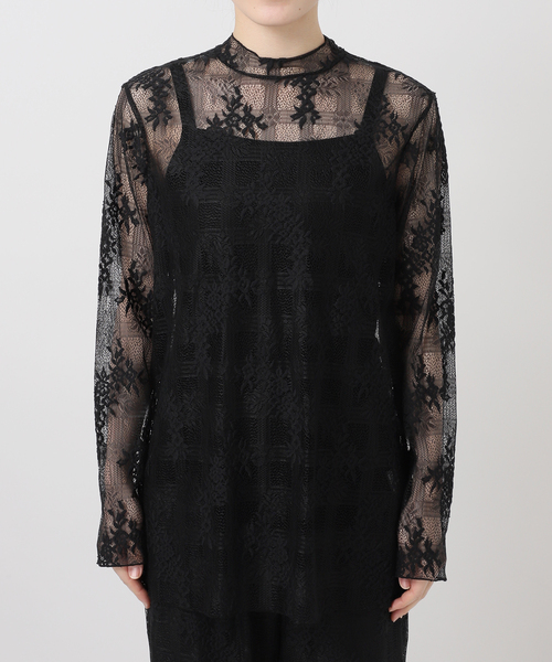 VERMEIL par iena（ヴェルメイユパーイエナ）の「Soft Lace トップス（シャツ/ブラウス・レディース・ブラック/ホワイト・FREE）」の18枚目の写真