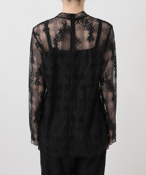VERMEIL par iena（ヴェルメイユパーイエナ）の「Soft Lace トップス（シャツ/ブラウス・レディース・ブラック/ホワイト・FREE）」の20枚目の写真