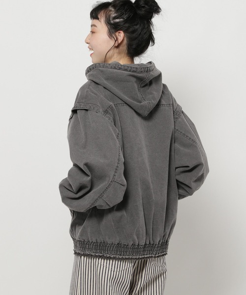 niko and...（ニコアンド）の「ヴィンテージマルチWAYフードブルゾン（ブルゾン・レディース・ピンク/ライトブルー/ブラック・FREE）」の7枚目の写真