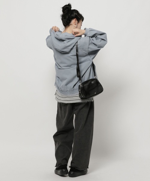 niko and...（ニコアンド）の「ヴィンテージマルチWAYフードブルゾン（ブルゾン・レディース・ピンク/ライトブルー/ブラック・FREE）」の14枚目の写真