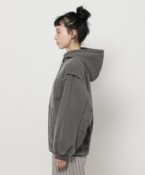 niko and...（ニコアンド）の「ヴィンテージマルチWAYフードブルゾン（ブルゾン・レディース・ピンク/ライトブルー/ブラック・FREE）」の17枚目の写真