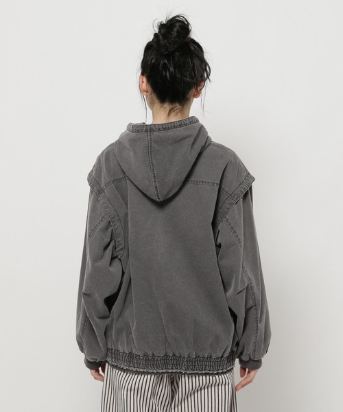 niko and...（ニコアンド）の「ヴィンテージマルチWAYフードブルゾン（ブルゾン・レディース・ピンク/ライトブルー/ブラック・FREE）」の18枚目の写真